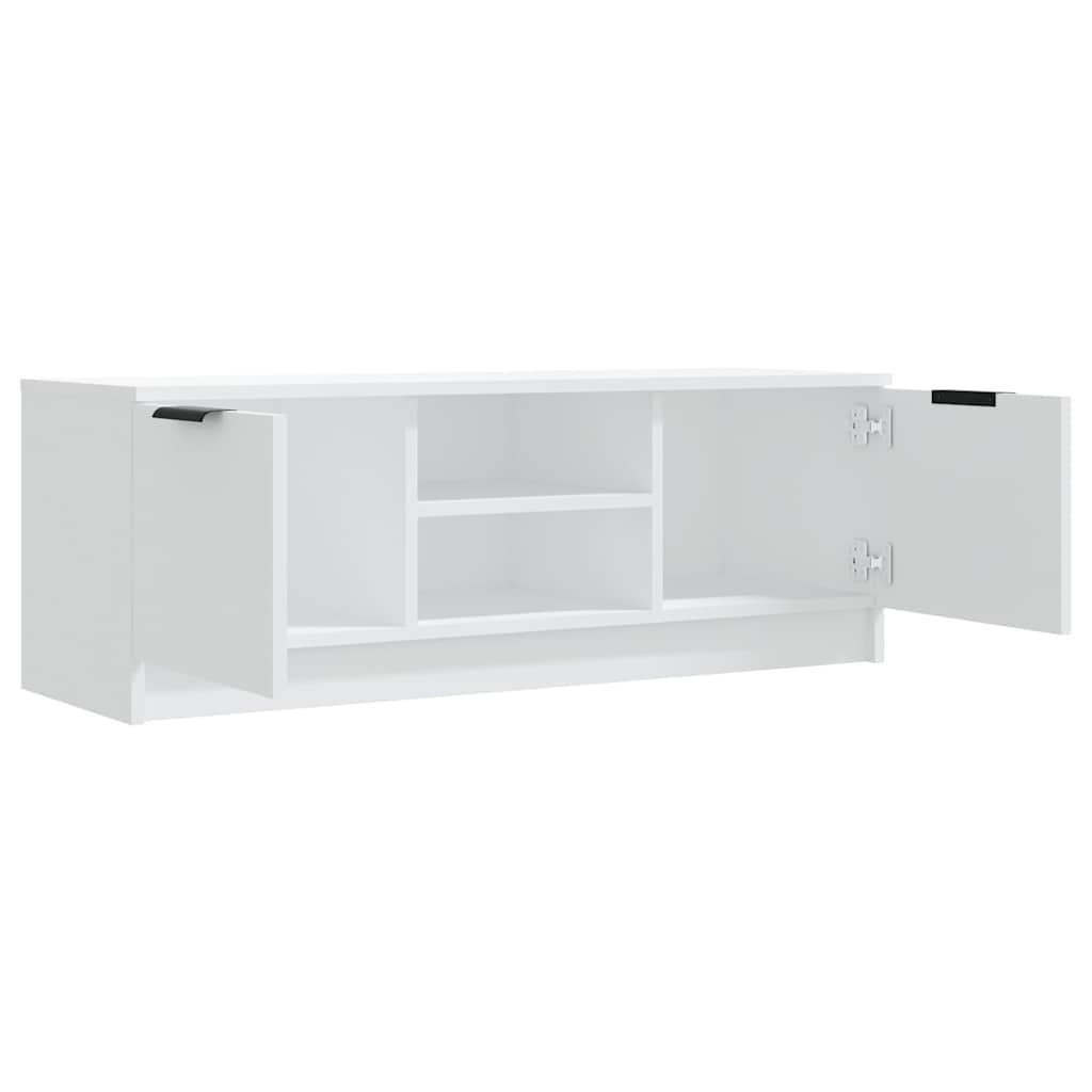 tv-bord 102x35x36,5 cm konstrueret træ hvid