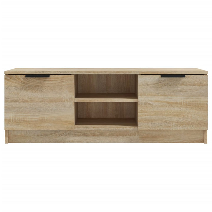 tv-bord 102x35x36,5 cm konstrueret træ sonoma-eg