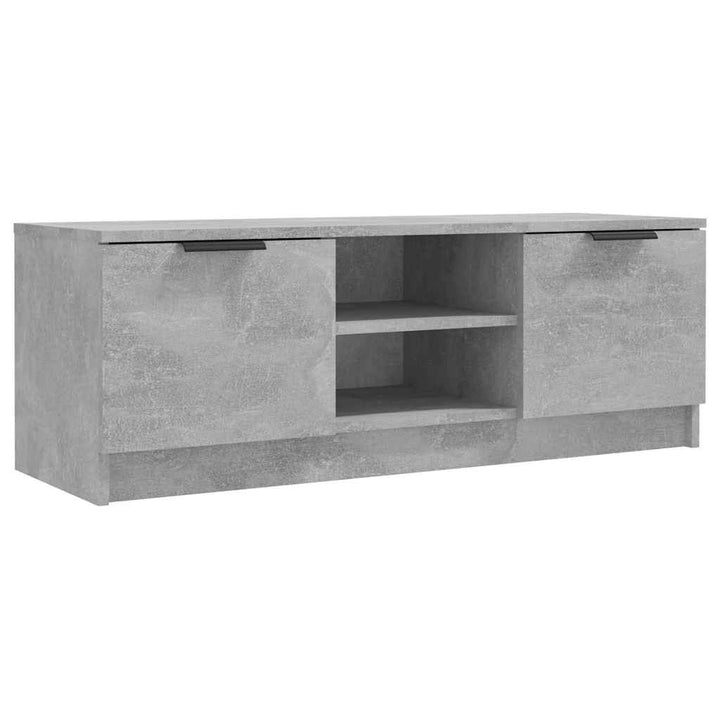 tv-bord 102x35x36,5 cm konstrueret træ betongrå