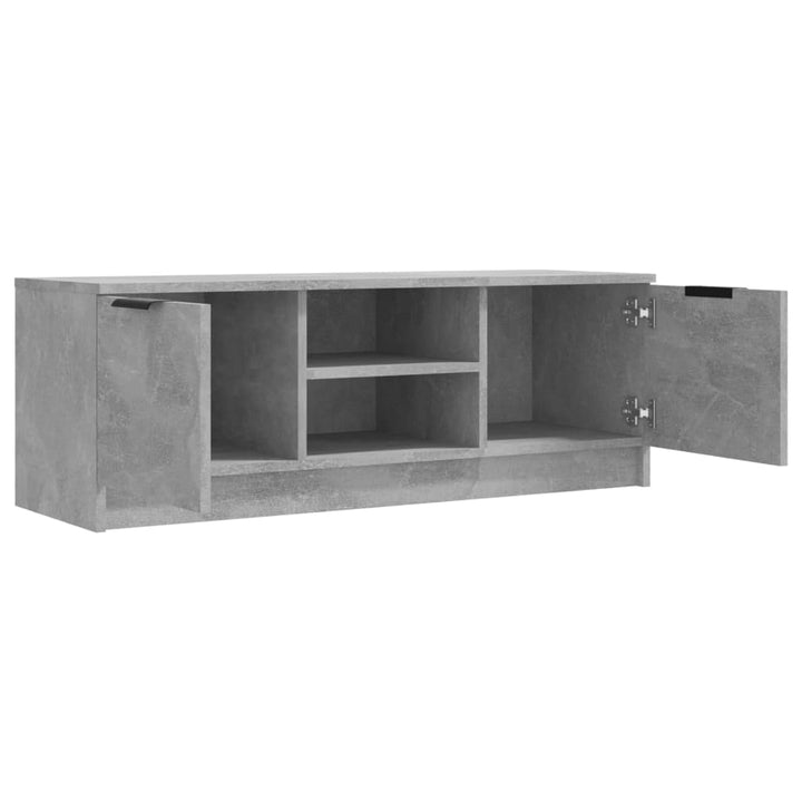 tv-bord 102x35x36,5 cm konstrueret træ betongrå