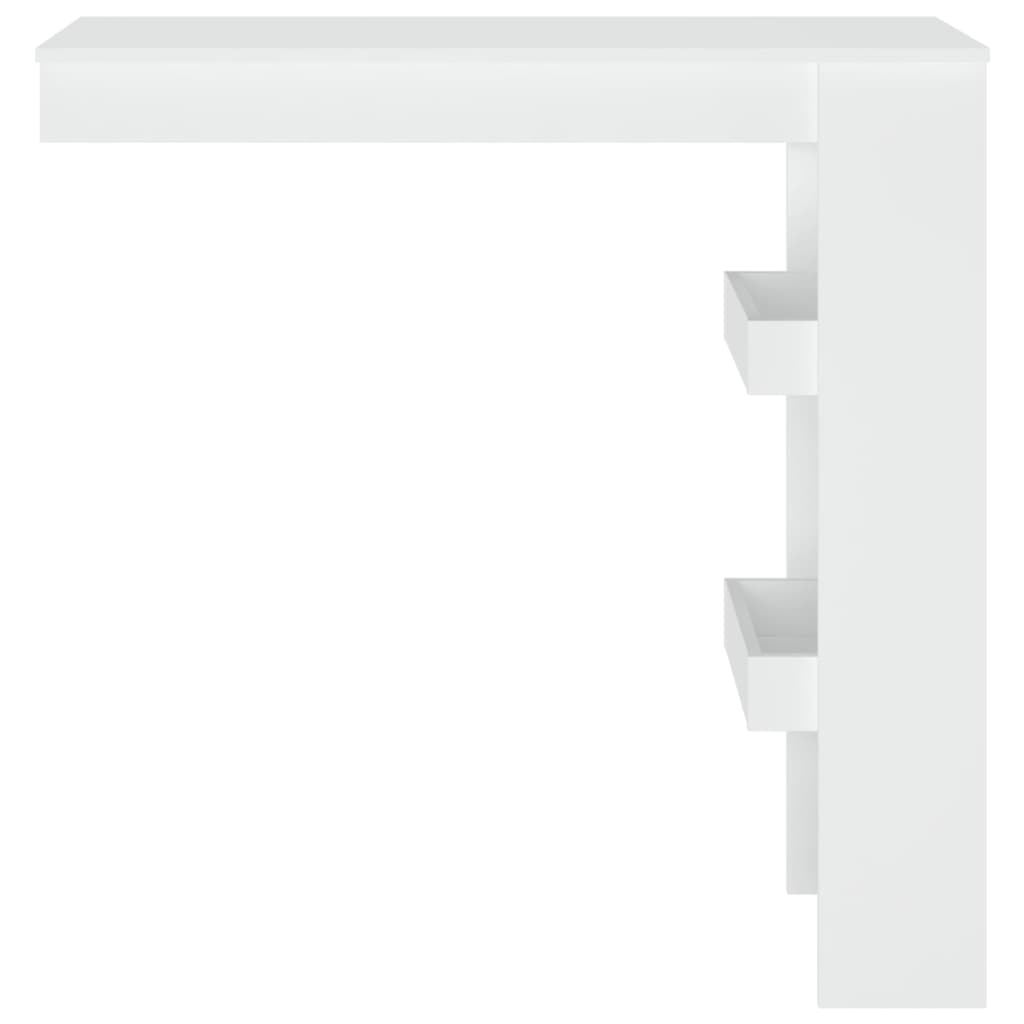 vægmonteret barbord 102x45x103,5 cm konstrueret træ hvid