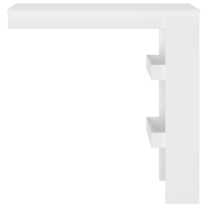 vægmonteret barbord 102x45x103,5 cm konstrueret træ hvid