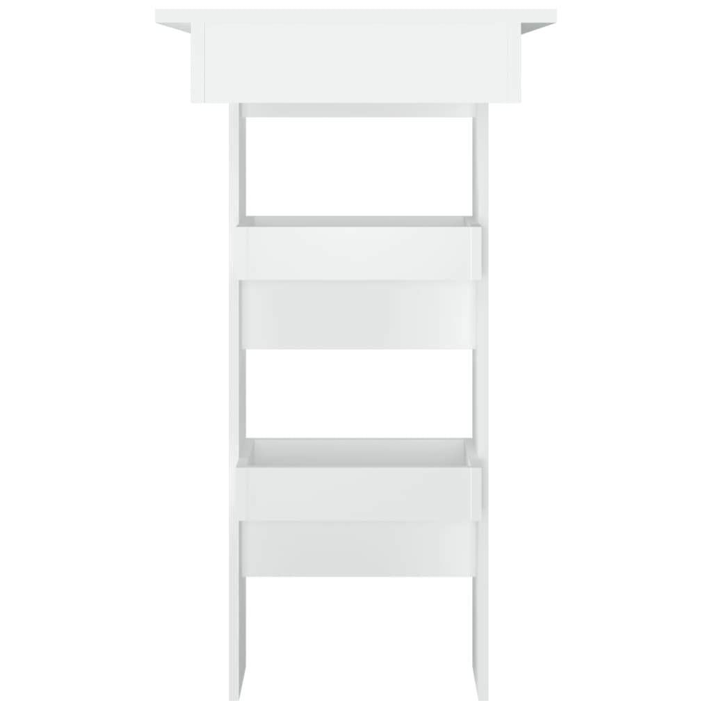 vægmonteret barbord 102x45x103,5 cm konstrueret træ hvid