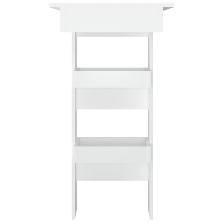 vægmonteret barbord 102x45x103,5 cm konstrueret træ hvid