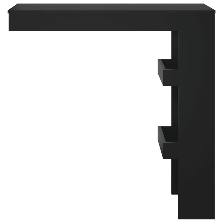 vægmonteret barbord 102x45x103,5 cm konstrueret træ sort