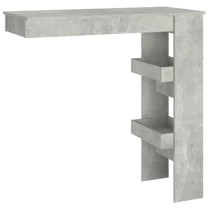 vægmonteret barbord 102x45x103,5 cm konstrueret træ betongrå