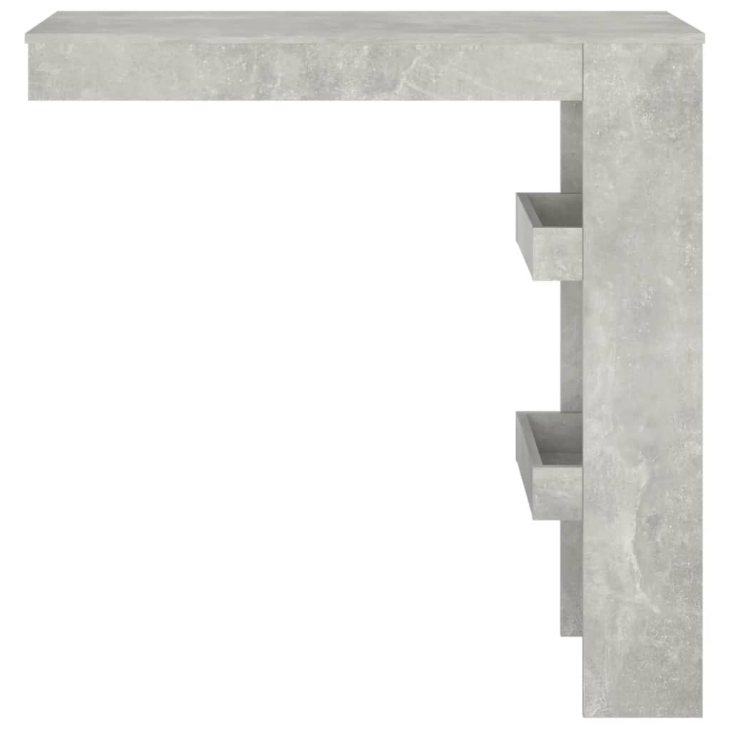 vægmonteret barbord 102x45x103,5 cm konstrueret træ betongrå