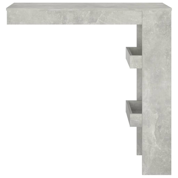 vægmonteret barbord 102x45x103,5 cm konstrueret træ betongrå