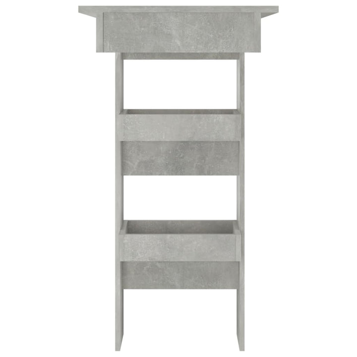 vægmonteret barbord 102x45x103,5 cm konstrueret træ betongrå