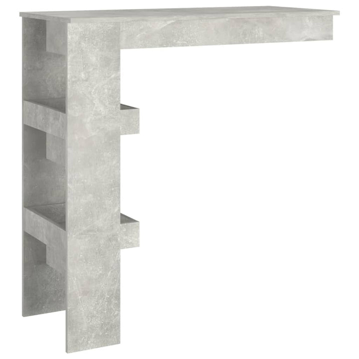 vægmonteret barbord 102x45x103,5 cm konstrueret træ betongrå