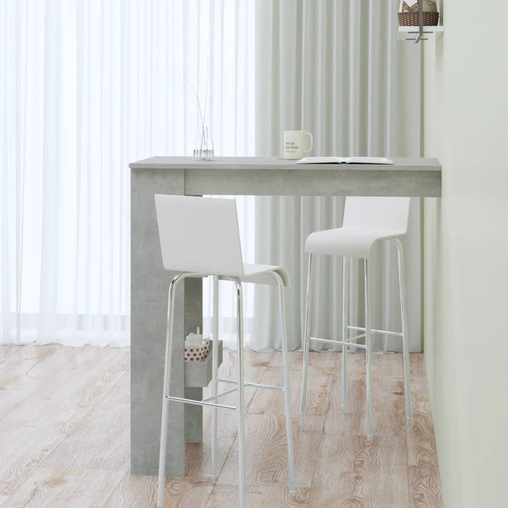 vægmonteret barbord 102x45x103,5 cm konstrueret træ betongrå