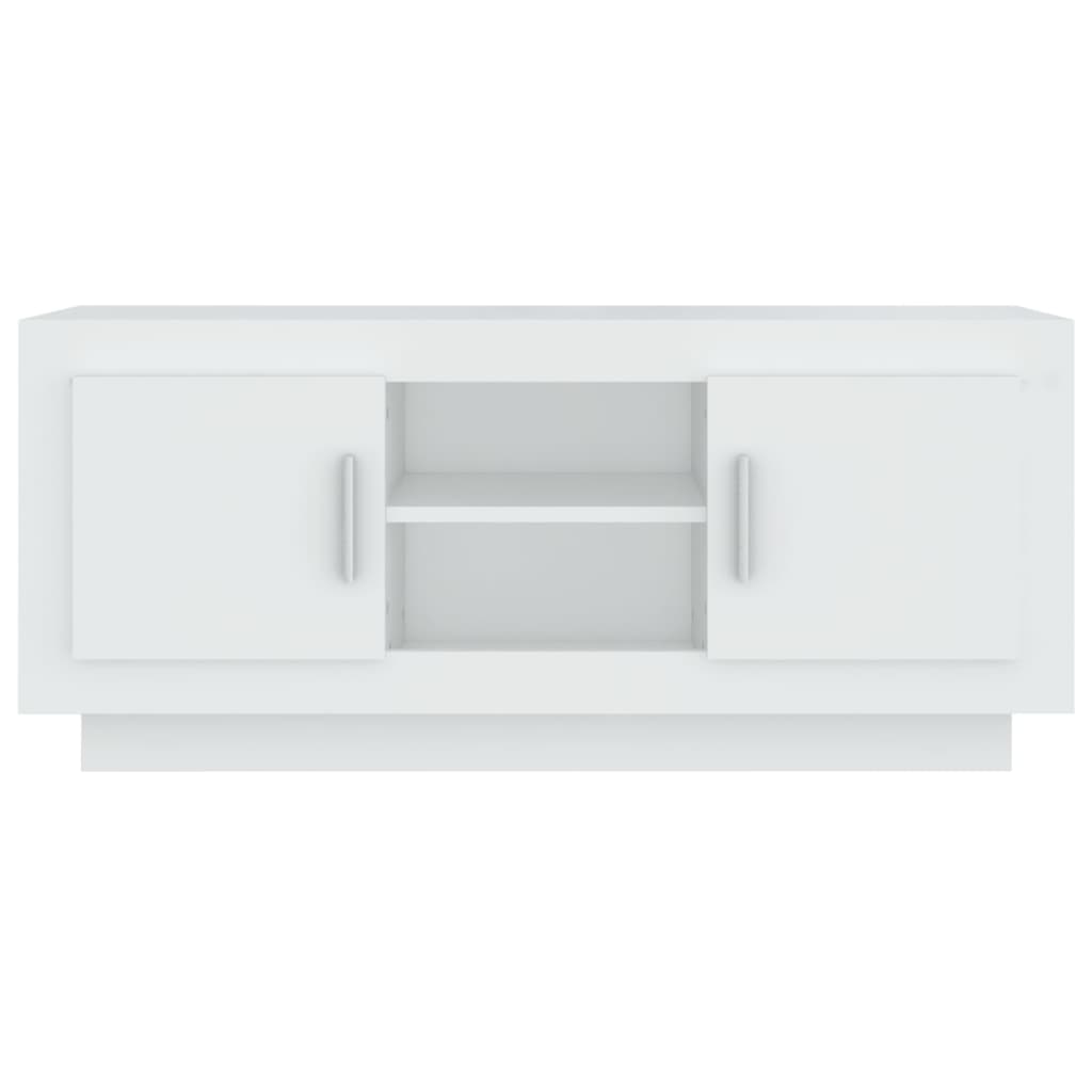 tv-bord 102x35x45 cm konstrueret træ hvid