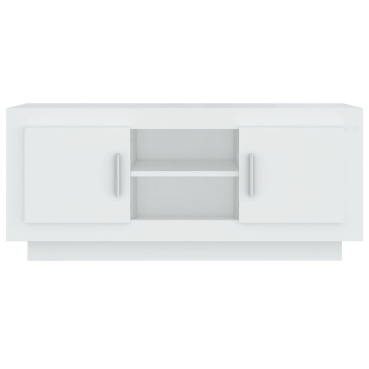 tv-bord 102x35x45 cm konstrueret træ hvid