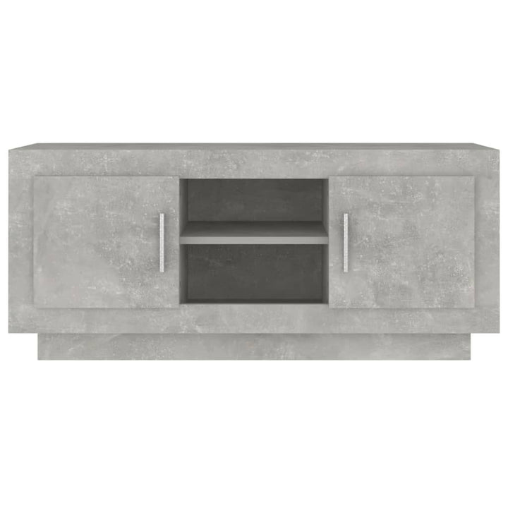 tv-bord 102x35x45 cm konstrueret træ betongrå