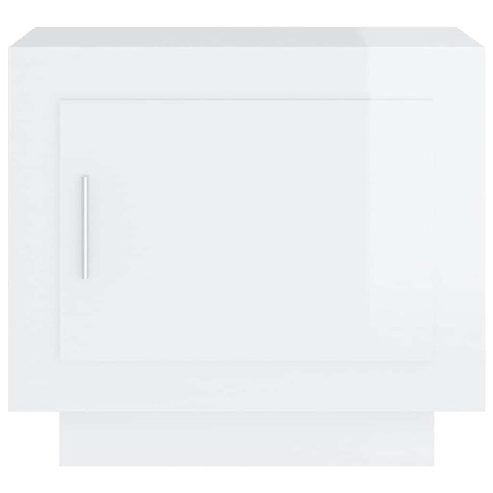 sofabord 51x50x45 cm konstrueret træ hvid højglans