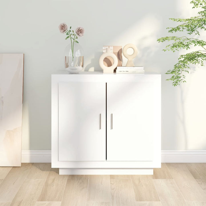 skænk 80x40x75 cm konstrueret træ hvid