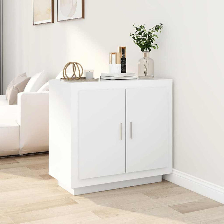 skænk 80x40x75 cm konstrueret træ hvid