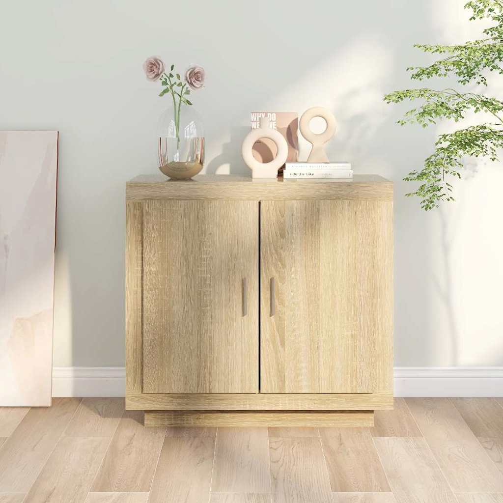 skænk 80x40x75 cm konstrueret træ sonoma-egetræsfarve