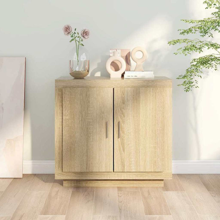 skænk 80x40x75 cm konstrueret træ sonoma-egetræsfarve