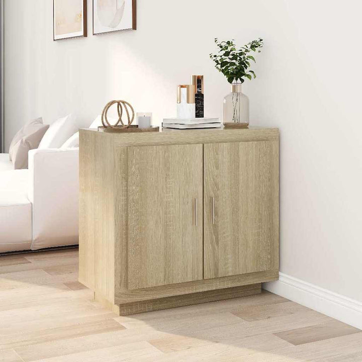 skænk 80x40x75 cm konstrueret træ sonoma-egetræsfarve