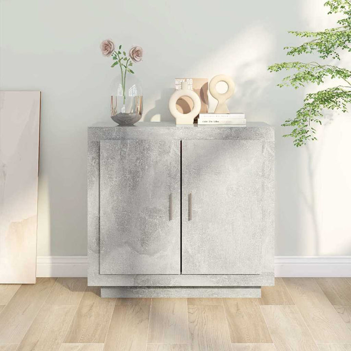 skænk 80x40x75 cm konstrueret træ betongrå