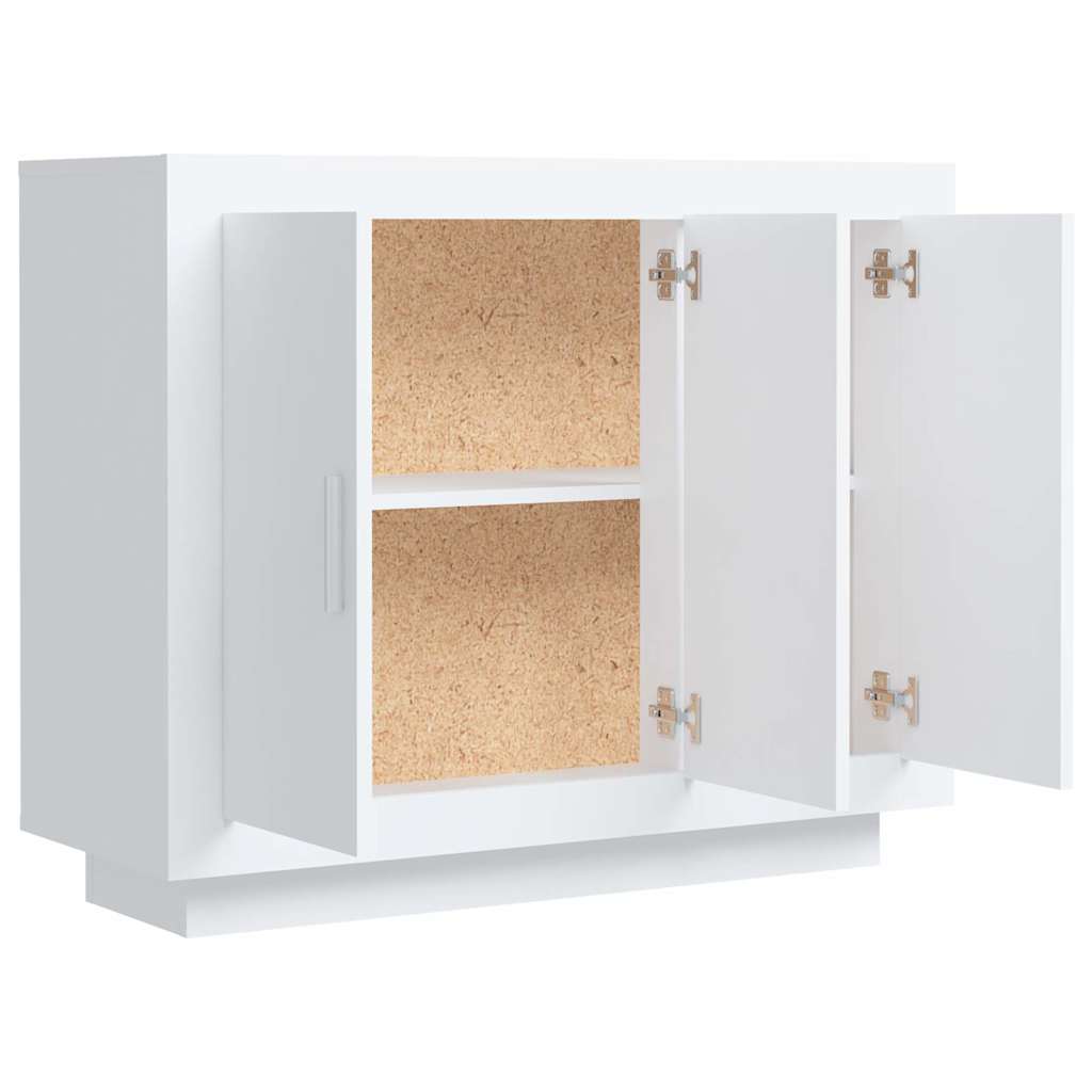 skænk 92x35x75 cm konstrueret træ hvid