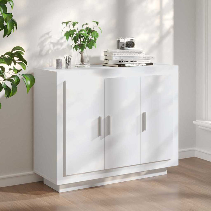 skænk 92x35x75 cm konstrueret træ hvid