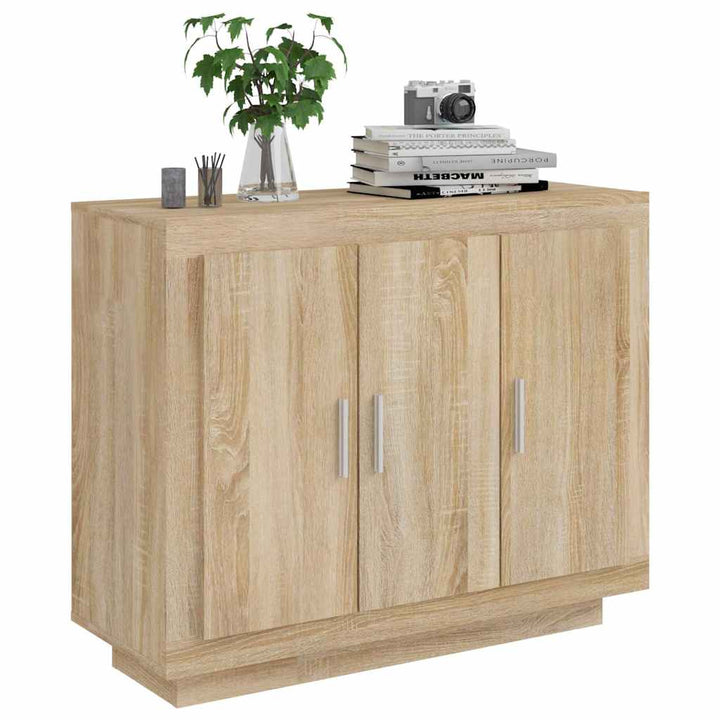 skænk 92x35x75 cm konstrueret træ sonoma-eg