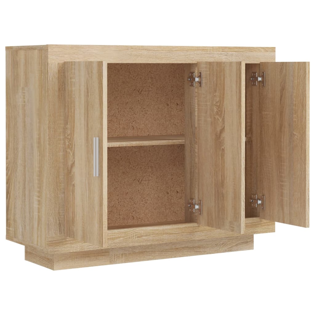 skænk 92x35x75 cm konstrueret træ sonoma-eg