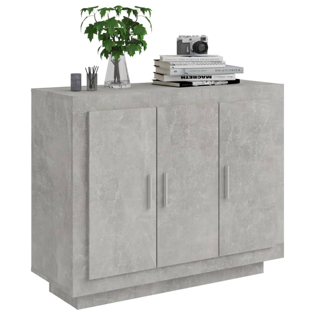 skænk 92x35x75 cm konstrueret træ betongrå