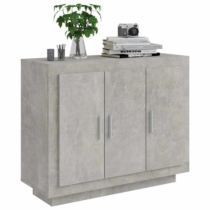 skænk 92x35x75 cm konstrueret træ betongrå