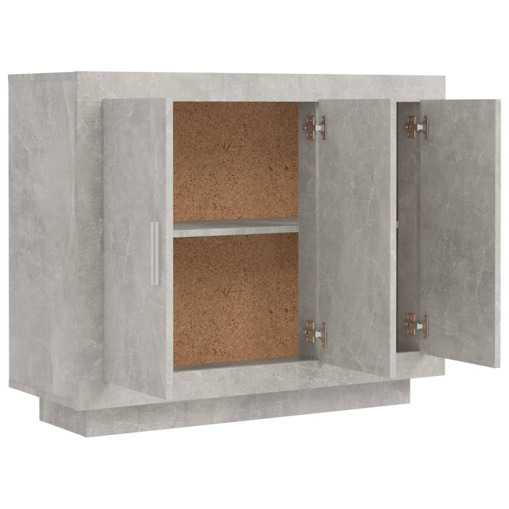 skænk 92x35x75 cm konstrueret træ betongrå
