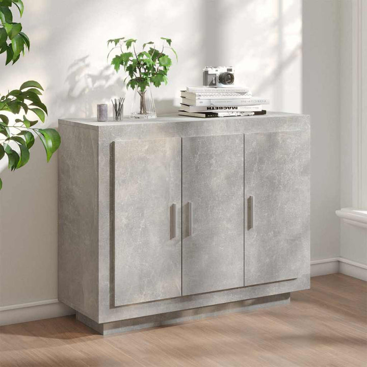 skænk 92x35x75 cm konstrueret træ betongrå