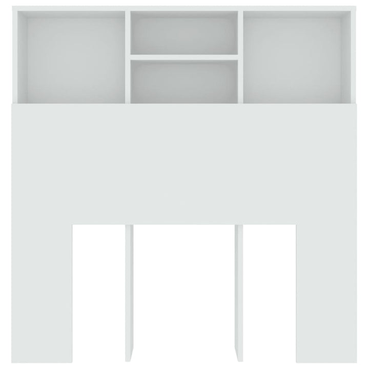 sengegavl med opbevaring 100x19x103,5 cm hvid
