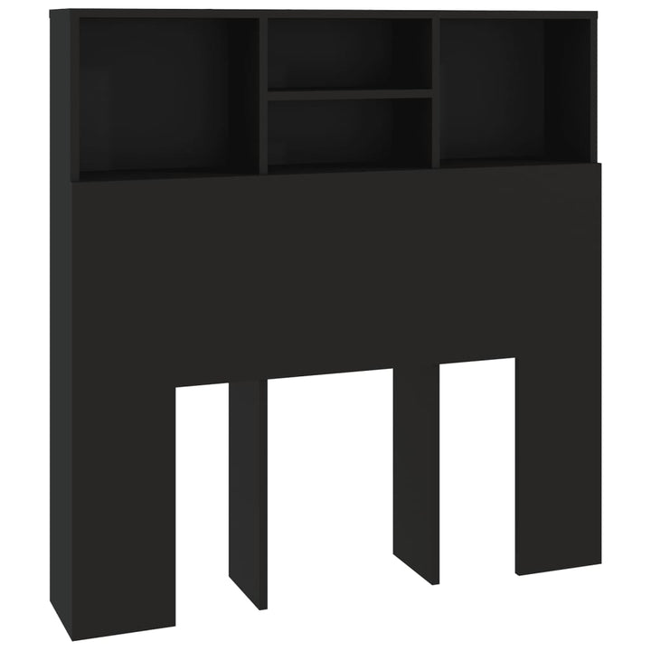 sengegavl med opbevaring 100x19x103,5 cm sort