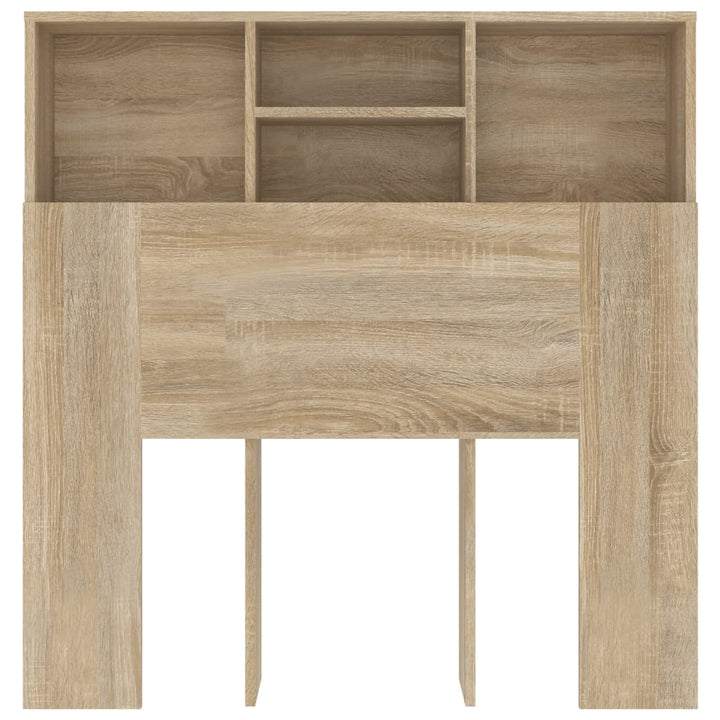 sengegavl med opbevaring 100x19x103,5 cm sonoma-eg