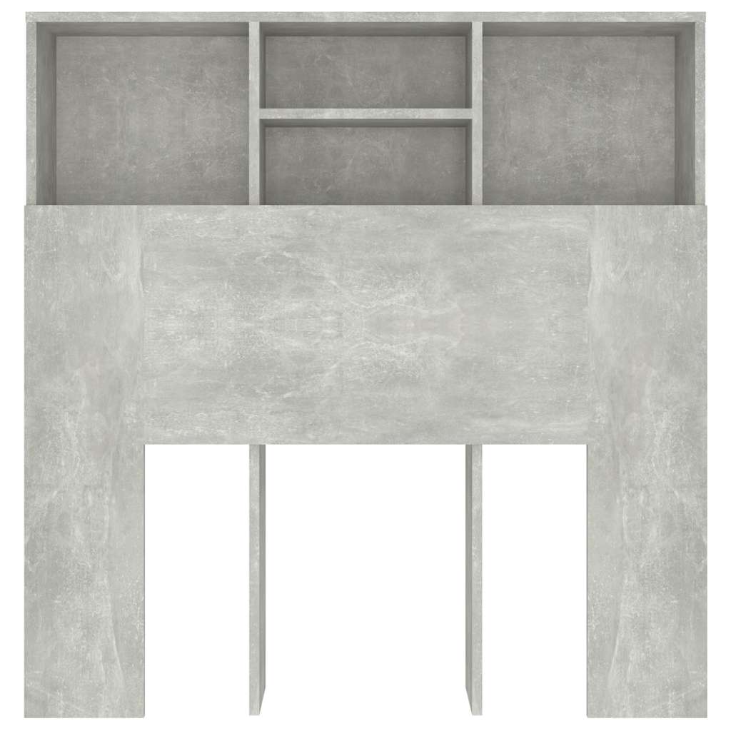 sengegavl med opbevaring 100x19x103,5 cm betongrå