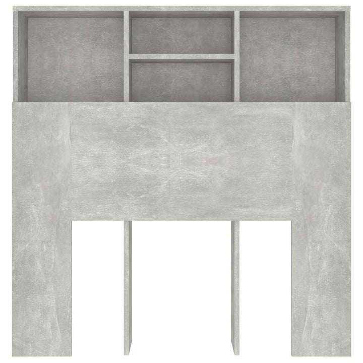 sengegavl med opbevaring 100x19x103,5 cm betongrå