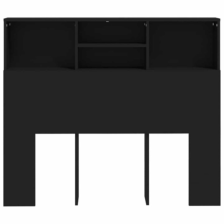 sengegavl med opbevaring 120x19x103,5 cm sort