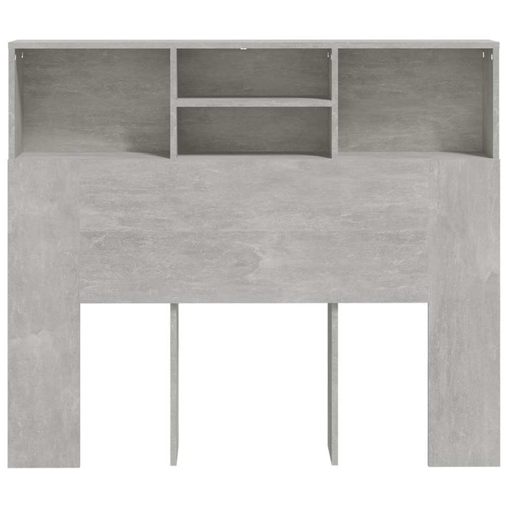 sengegavl med opbevaring 120x19x103,5 cm betongrå