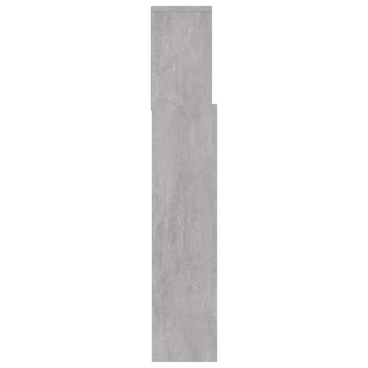 sengegavl med opbevaring 120x19x103,5 cm betongrå