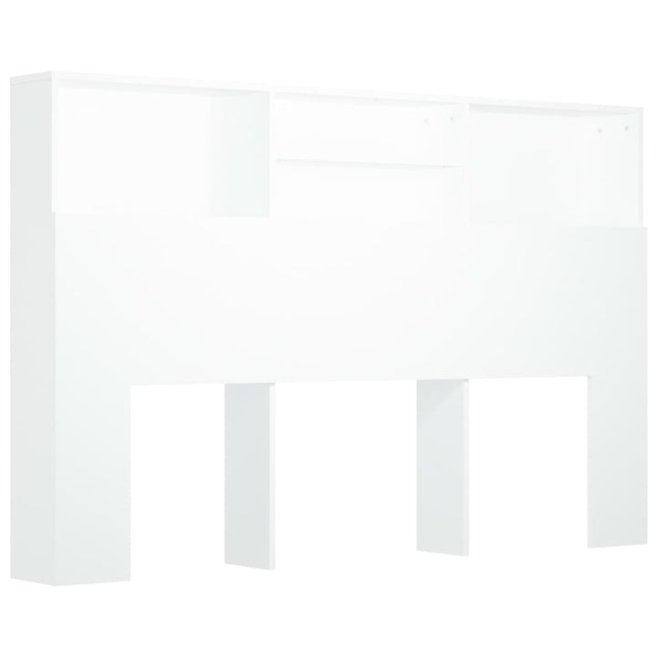 sengegavl med opbevaring 160x19x103,5 cm hvid