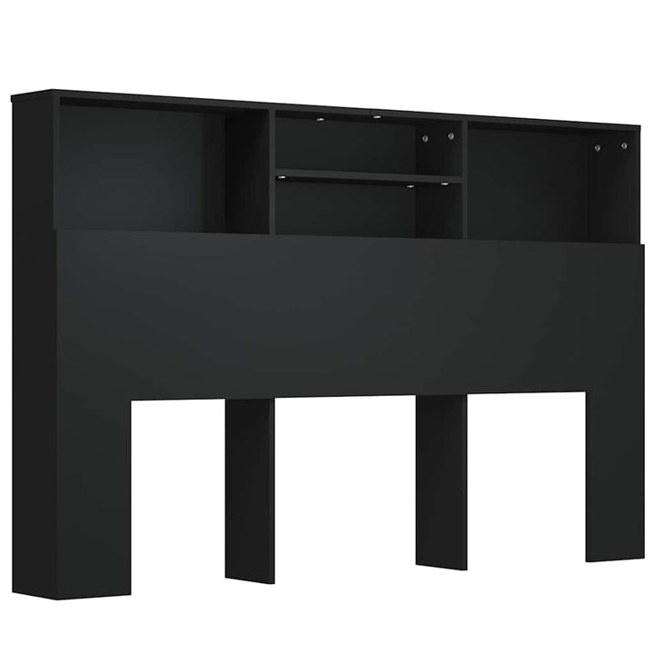 sengegavl med opbevaring 160x19x103,5 cm sort