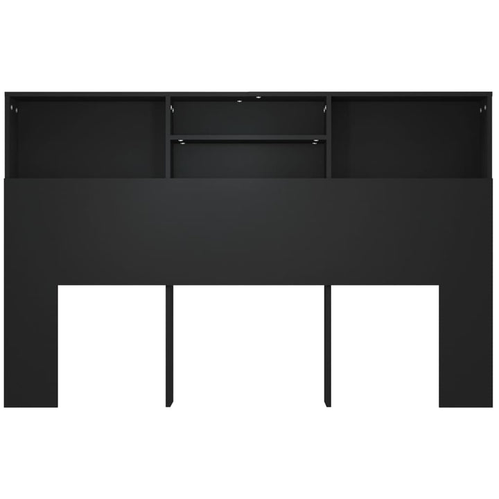 sengegavl med opbevaring 160x19x103,5 cm sort