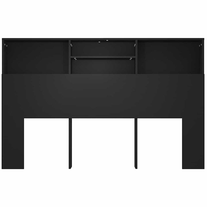 sengegavl med opbevaring 160x19x103,5 cm sort