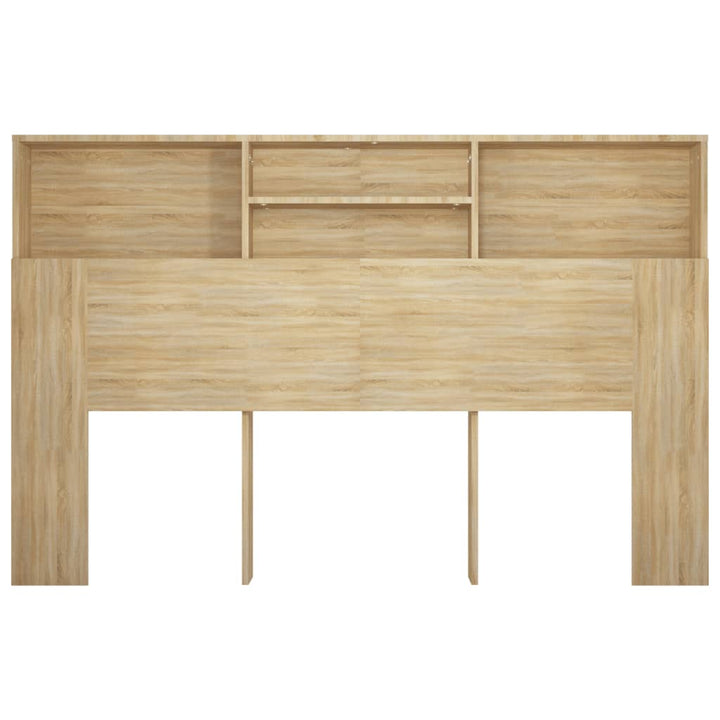sengegavl med opbevaring 160x19x103,5 cm sonoma-eg