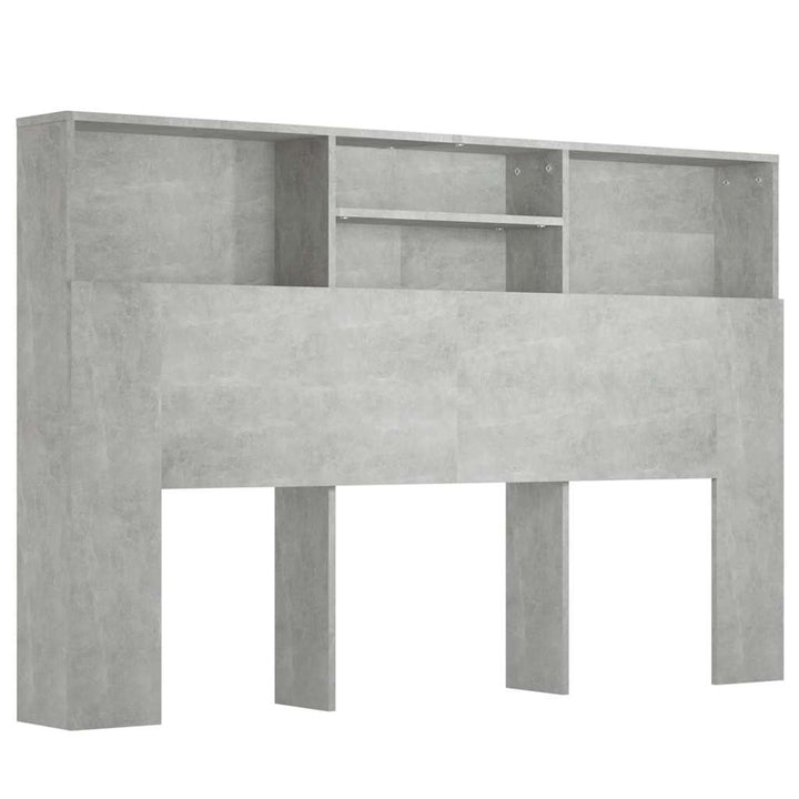 sengegavl med opbevaring 160x19x103,5 cm betongrå