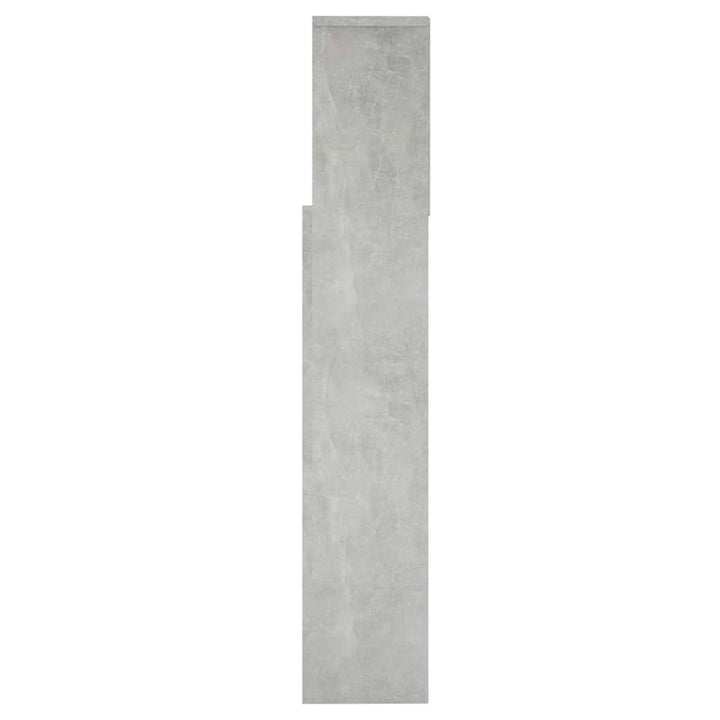 sengegavl med opbevaring 160x19x103,5 cm betongrå