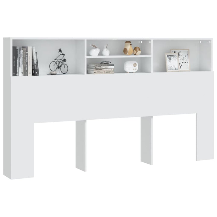 sengegavl med opbevaring 180x19x103,5 cm hvid
