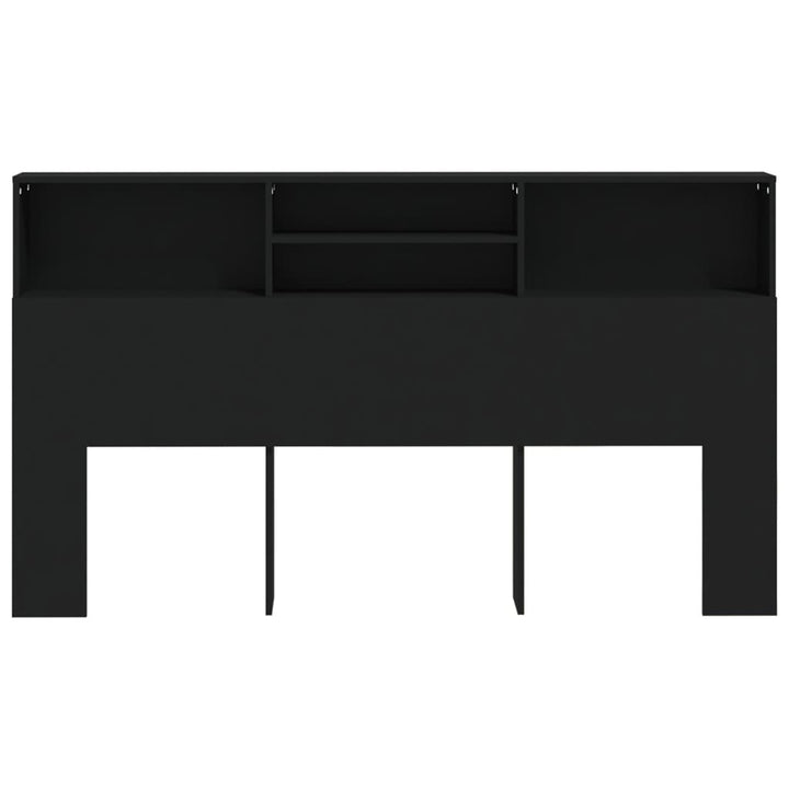 sengegavl med opbevaring 180x19x103,5 cm sort